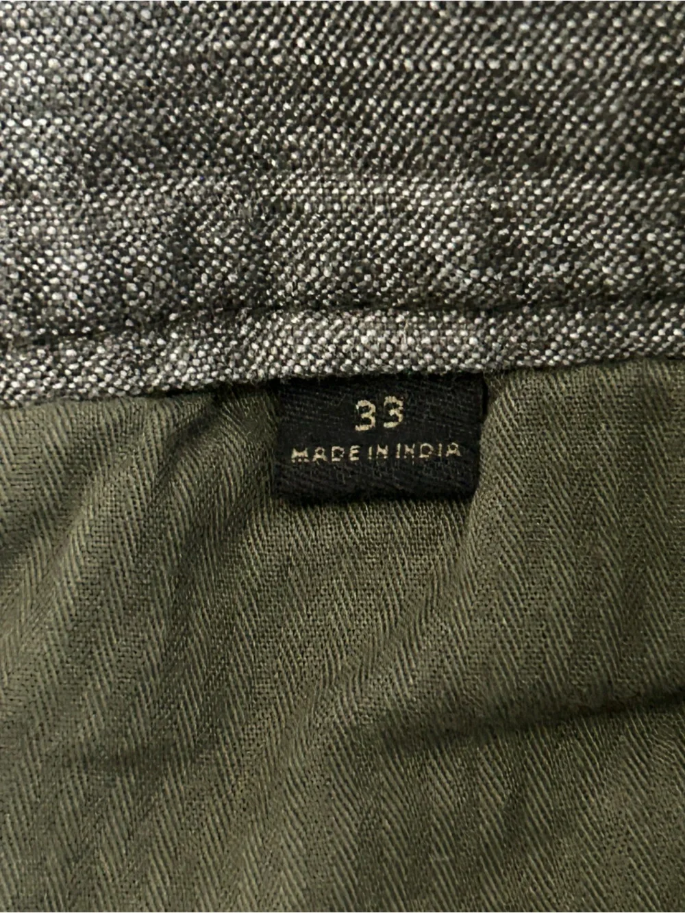 John Varvatos Shorts Mens 33 7" Inseam Dark Gray Chino Linen Blend Drawstring - Picture 5 of 9
